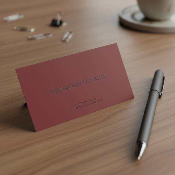 Matte Red Card with Pen