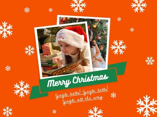 Merry Christmas Photo Card Template