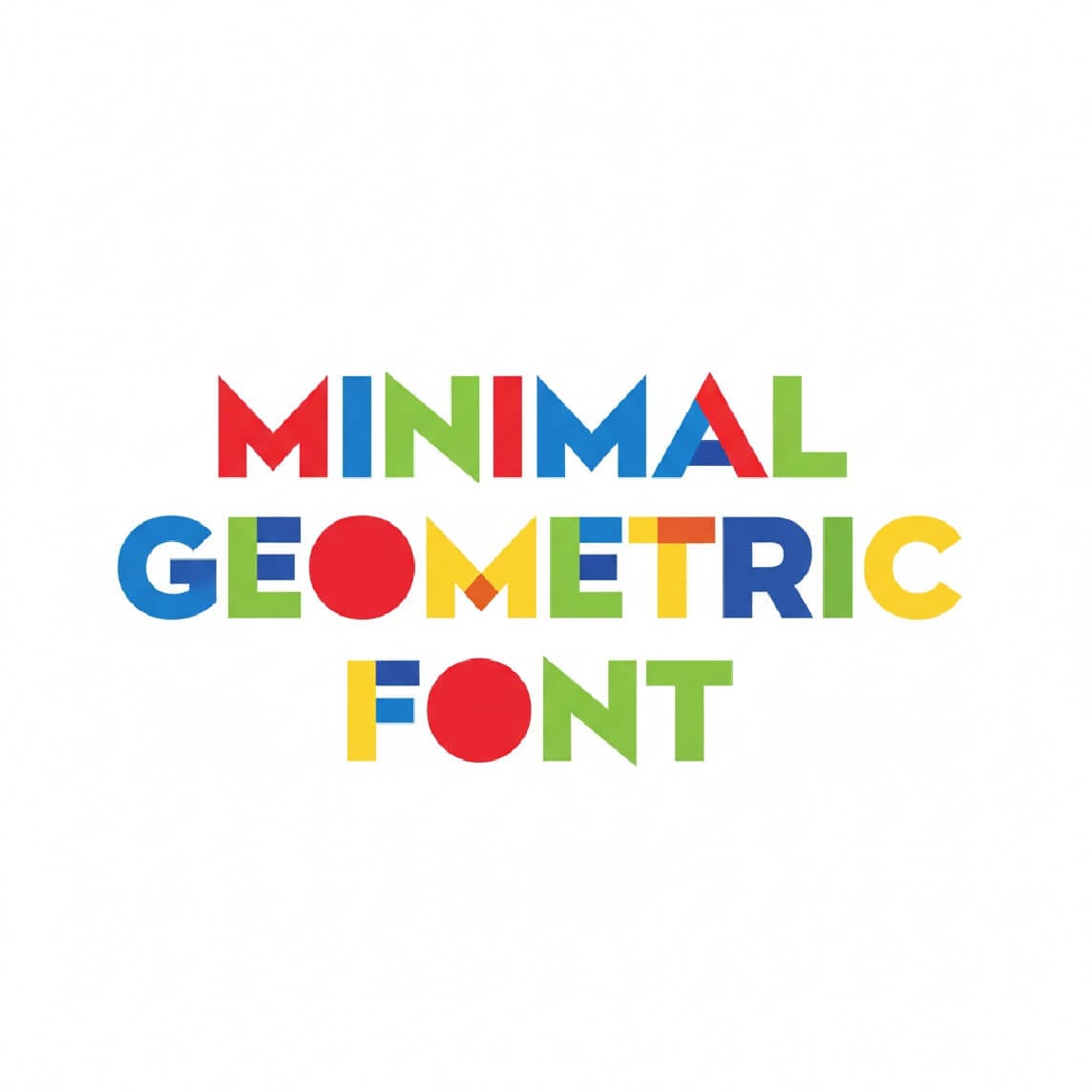 Minimal Geometric Logo Font