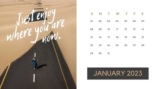 Minimalist Inspirational Photo Calendar Template