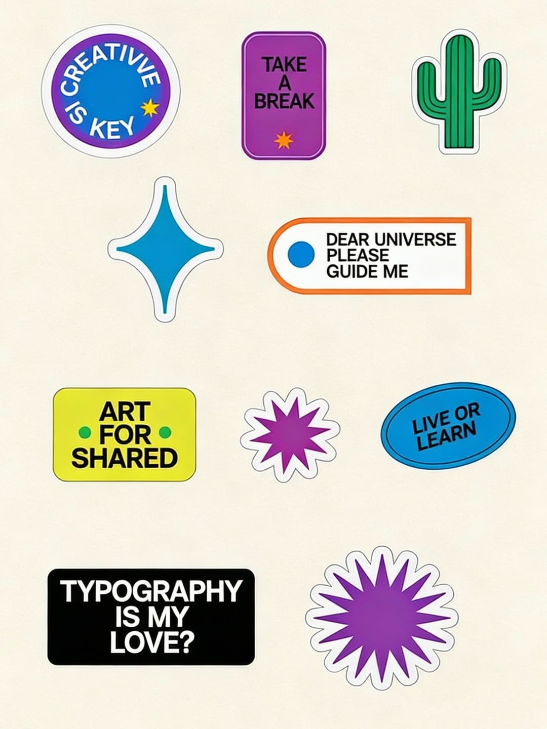 Maquette de stickers minimaliste