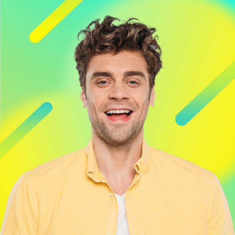 Modelo de imagem de perfil de gradiente verde