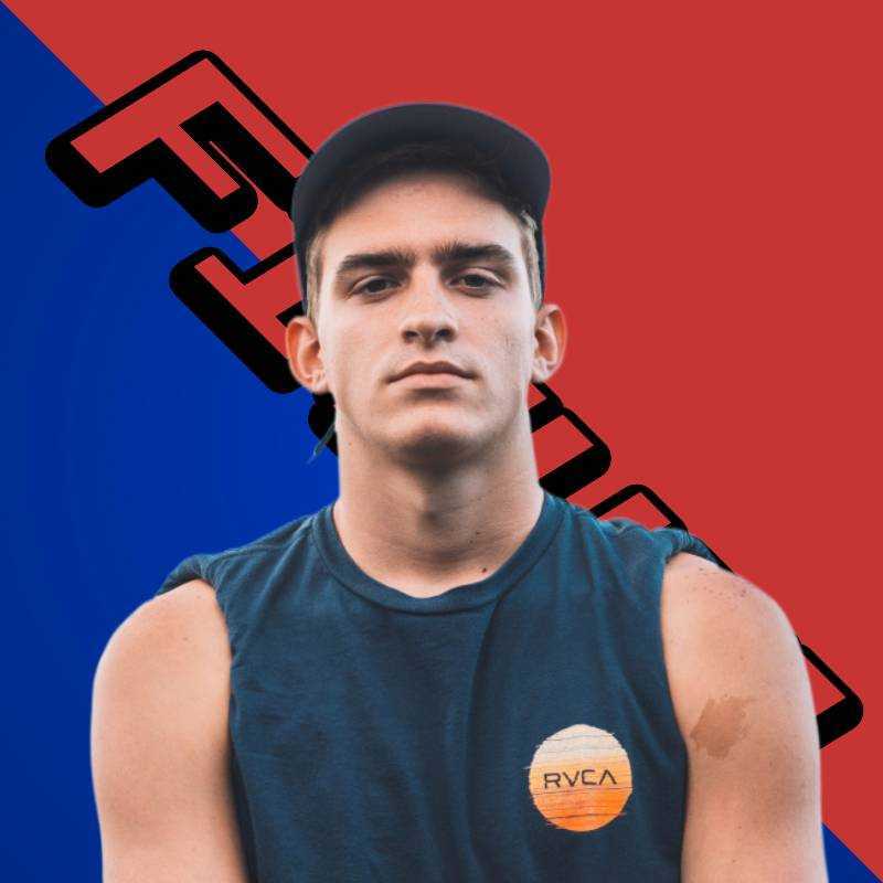 Modelo de imagem de perfil simples vermelho azul