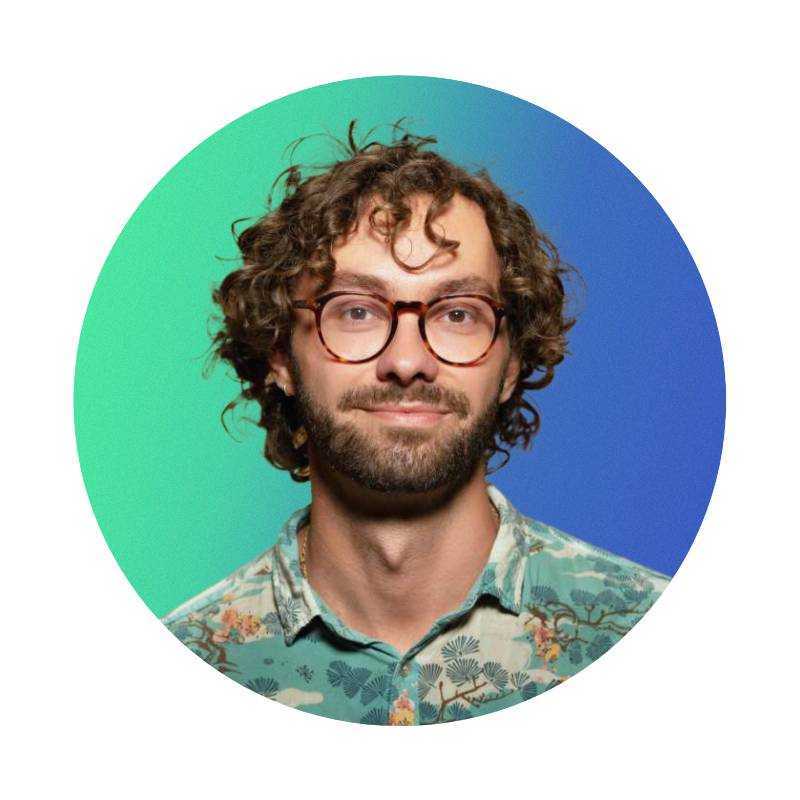 Modelo de perfil simples de Gradiente Azul Verde