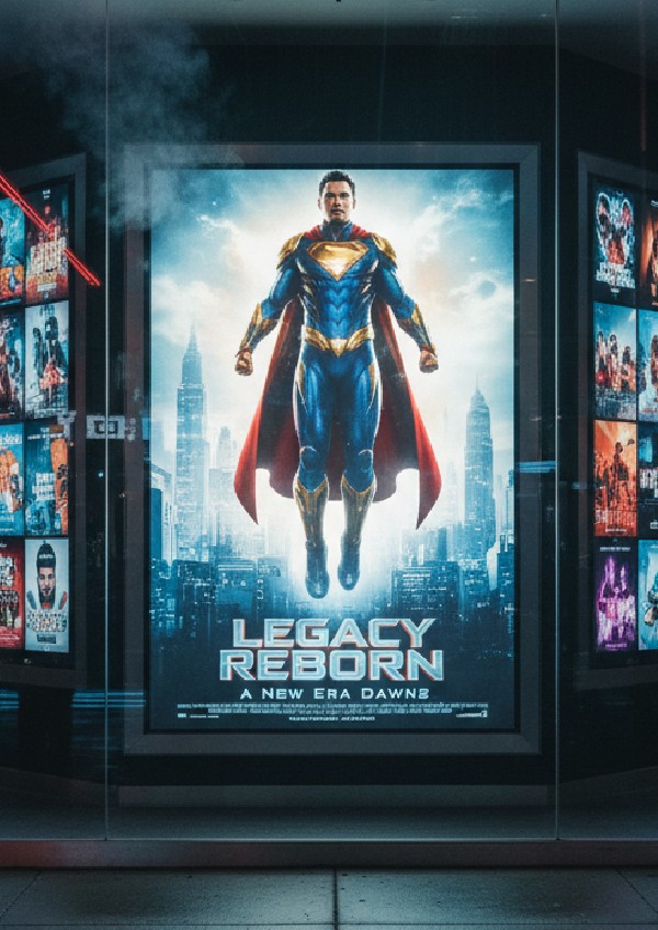 Movie Poster Mockup in a Cinema Window