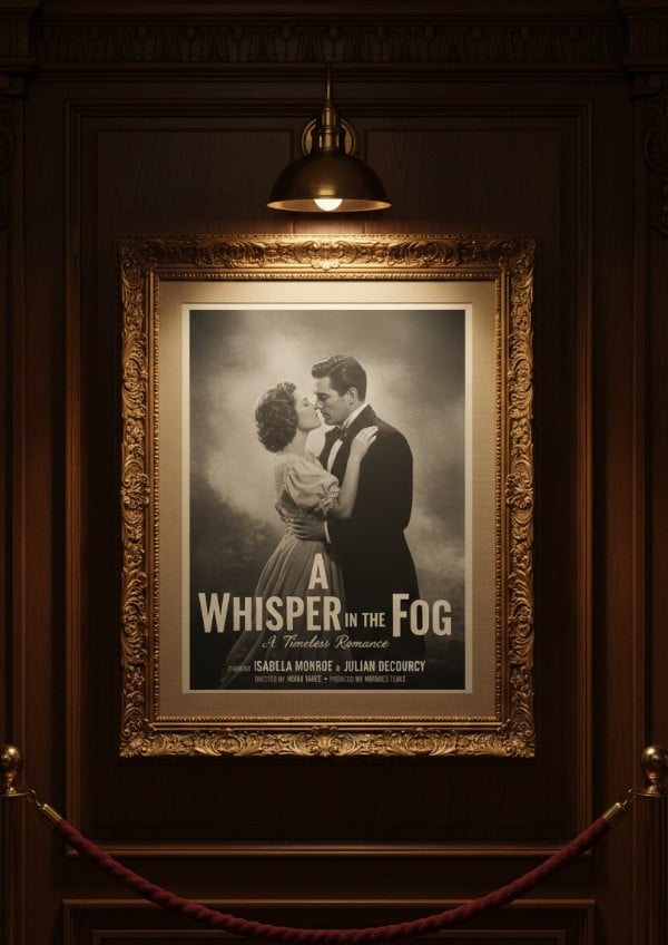 Movie Poster Mockup on a Theatre Wall