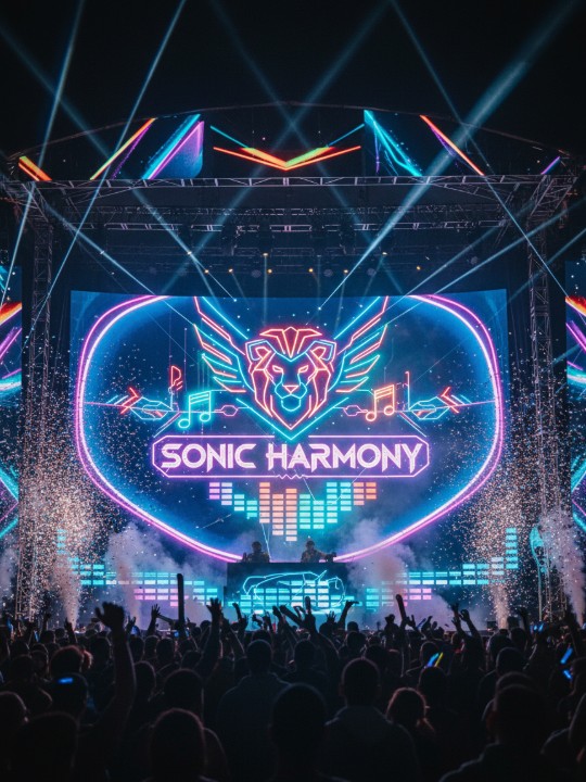 Music Festival Logo Mockup