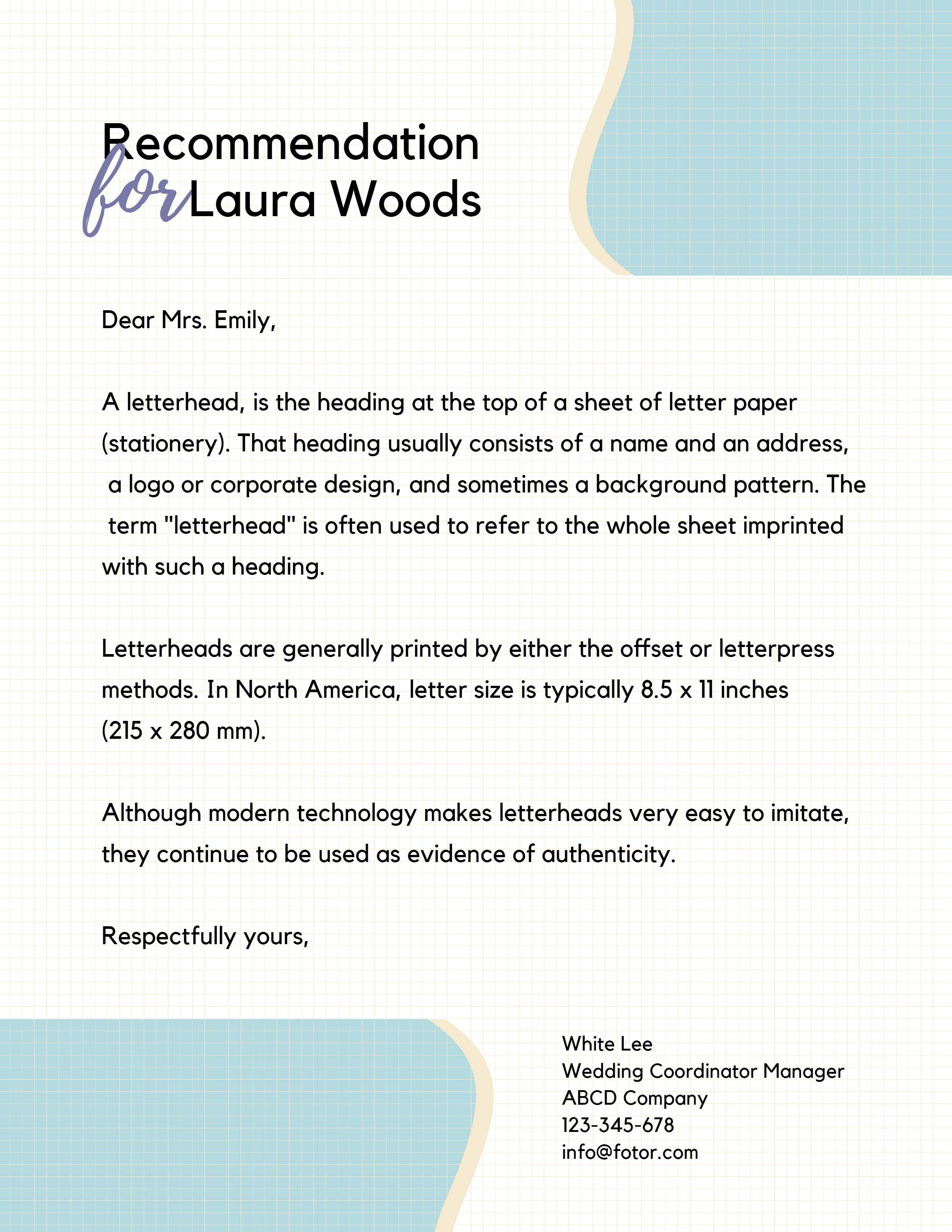 Official Letterhead Template