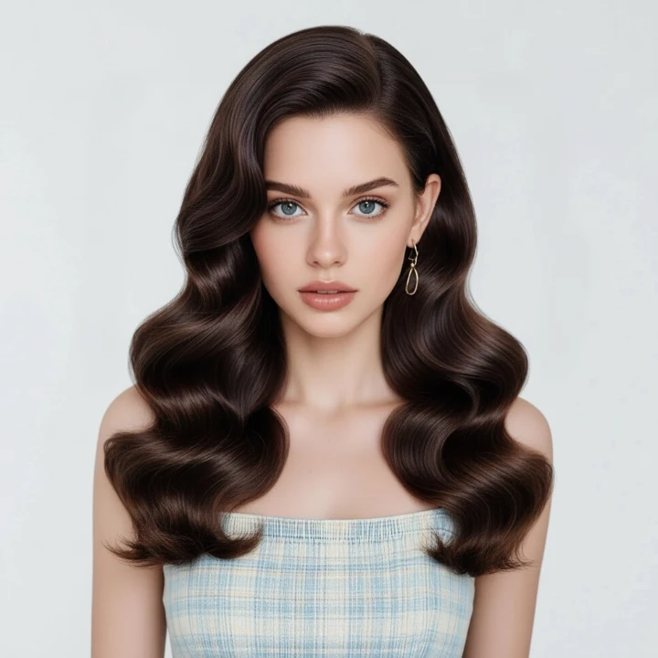 Old Hollywood Deep Side Part