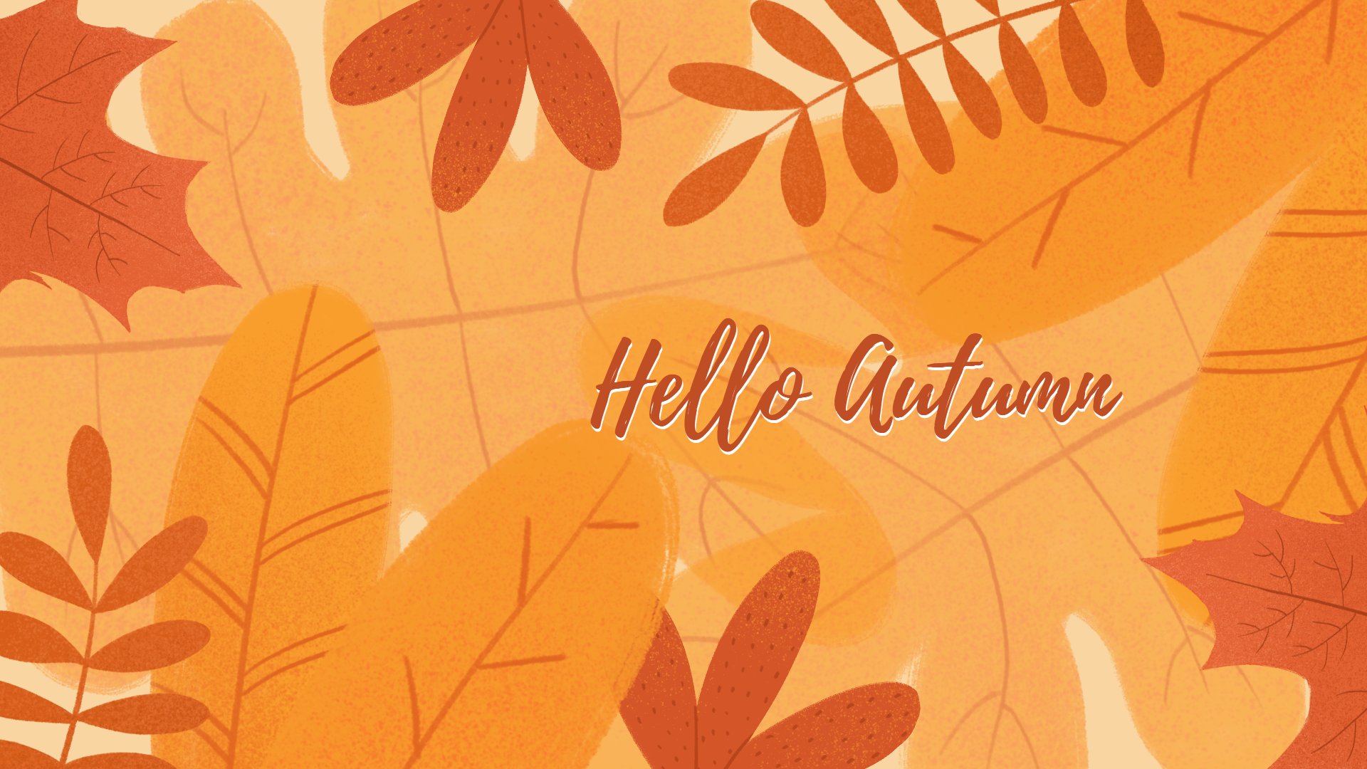 Orange Cartoon Thanksgiving Wallpaper