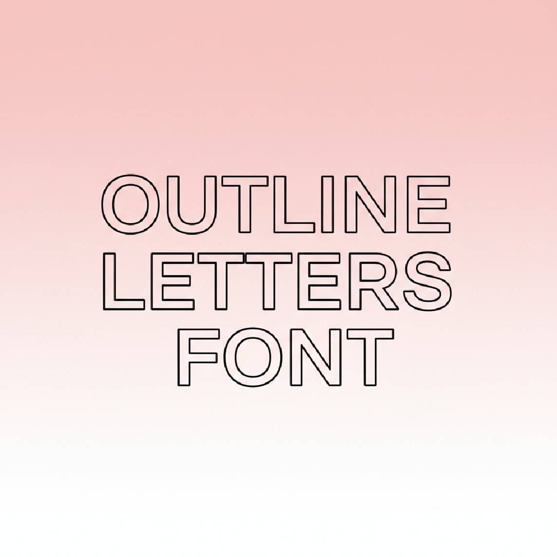 Outline Letters Logo Font