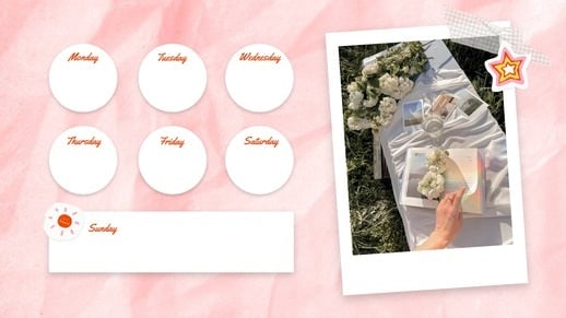Pink Aesthetic Photo Calendar Template