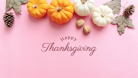 Pink Autumn Thanksgiving Background Computer Decoration Wallpaper Idea
