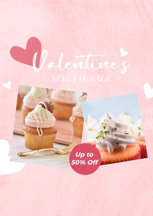 Poster Valentine cupcake - PIXERS.US
