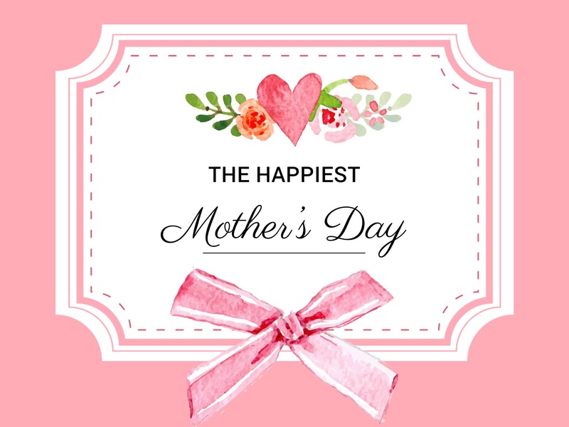 Pink Floral Happy Mothers Day Greeting Card