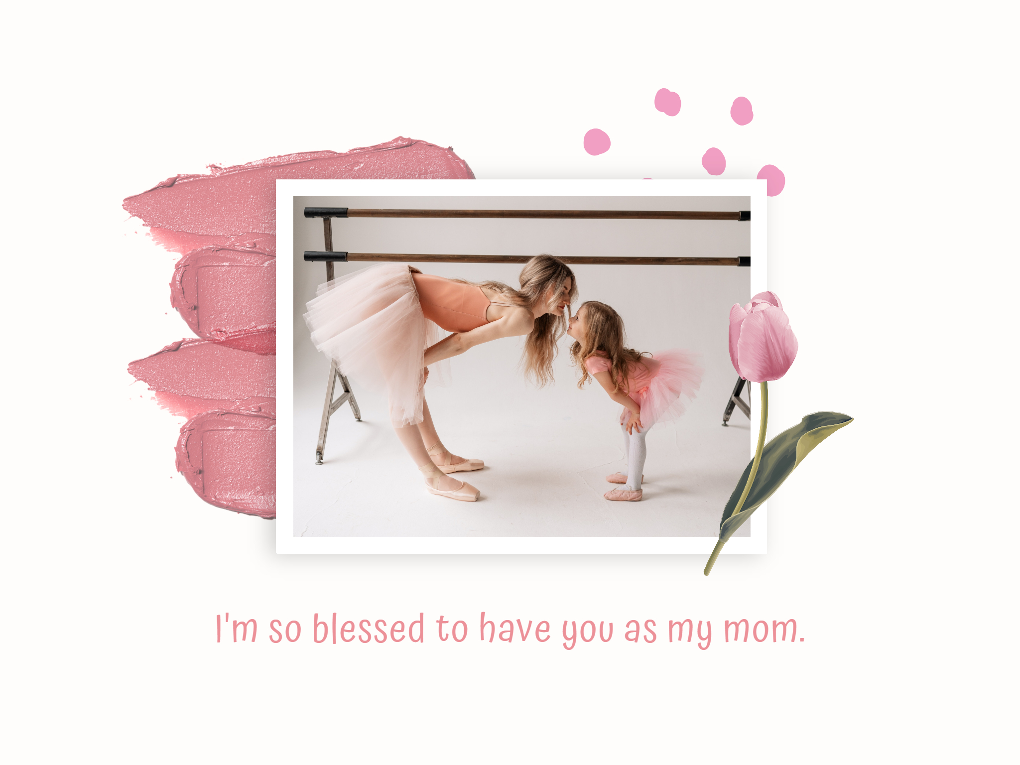 Pink Floral Montage Mothers Day Card