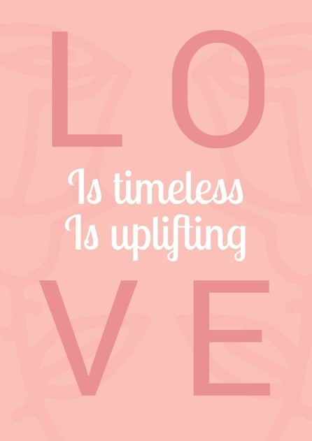 Pink Love Quote Valentines Day Poster Template