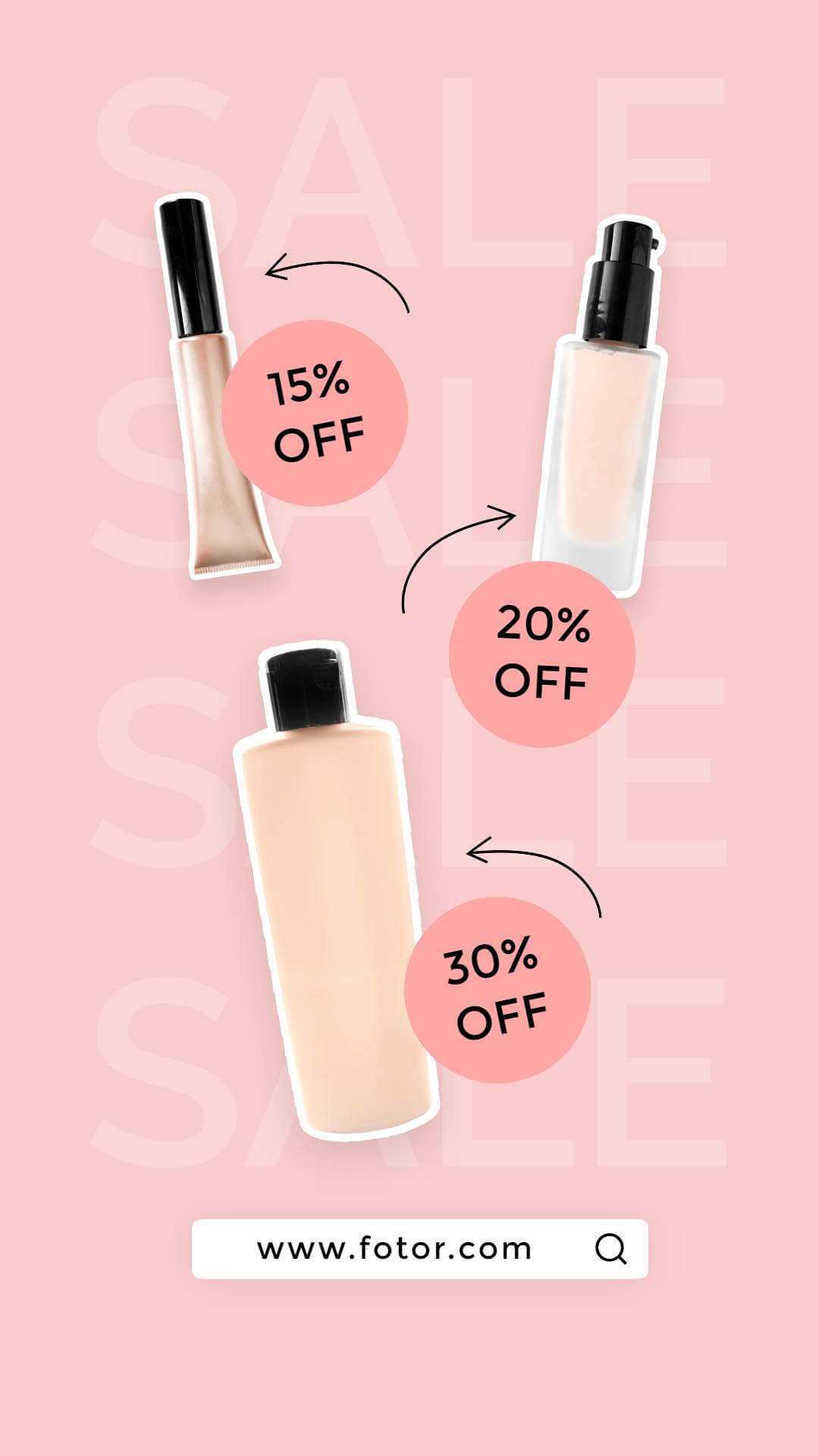 Pink Modern Makeup Sale Produto Foto Instagram Story