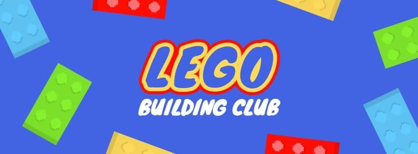 Plantilla de portada de Facebook del club de construcción de Lego rojo