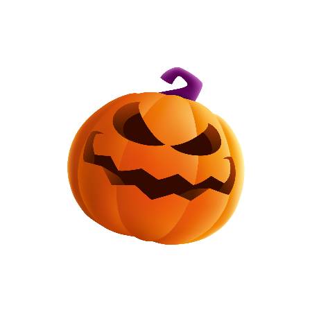 Pumpkin Emoji With a Scary Face