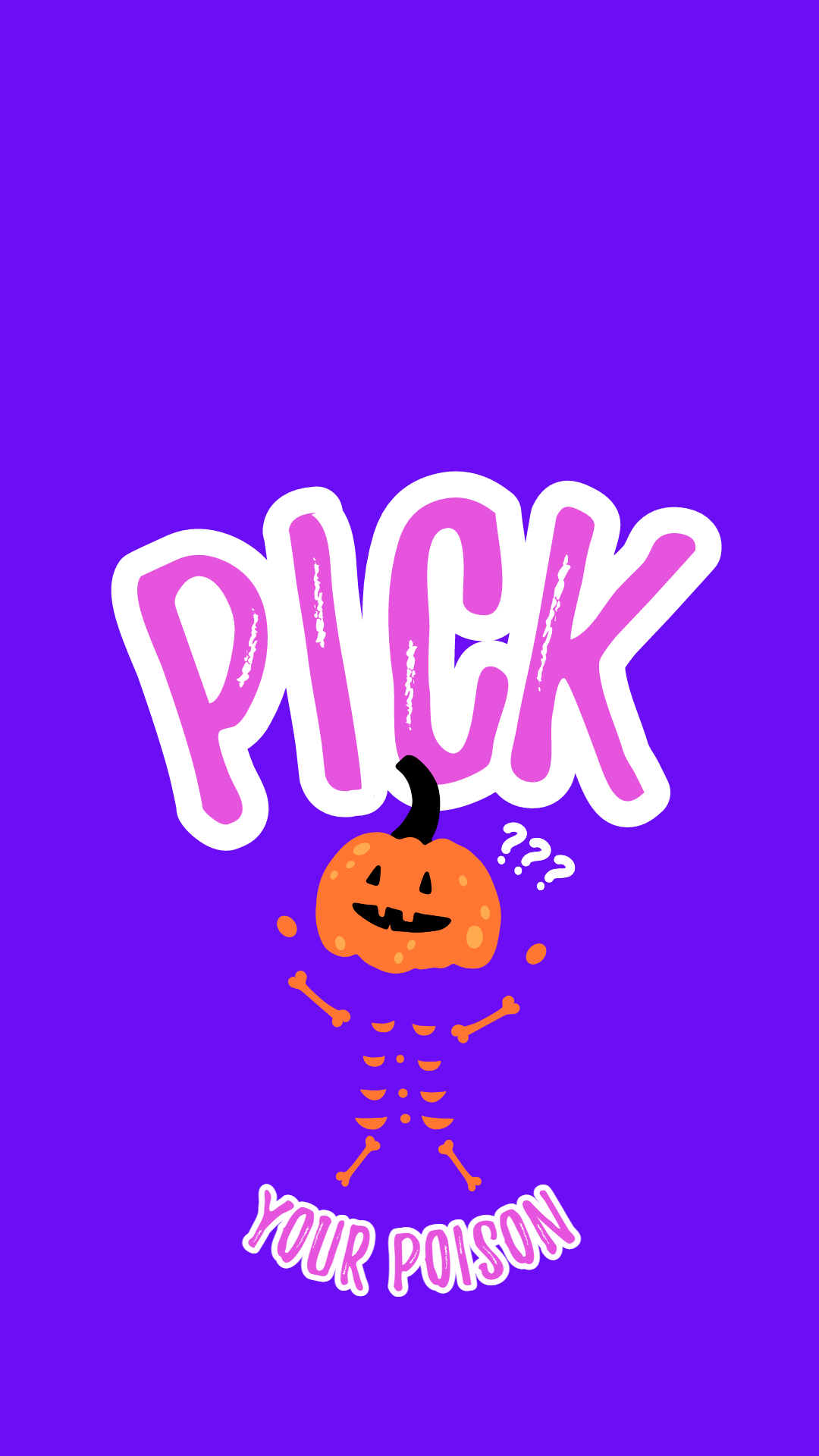 Purple Funny Cartoon Halloween Mobile Wallpaper Template
