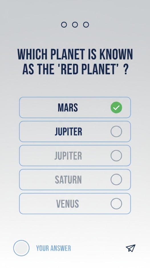 Quizz Instagram Story