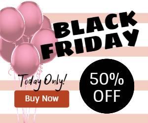 Red Black Friday Online Sale Banner Ad Medium Rectangle