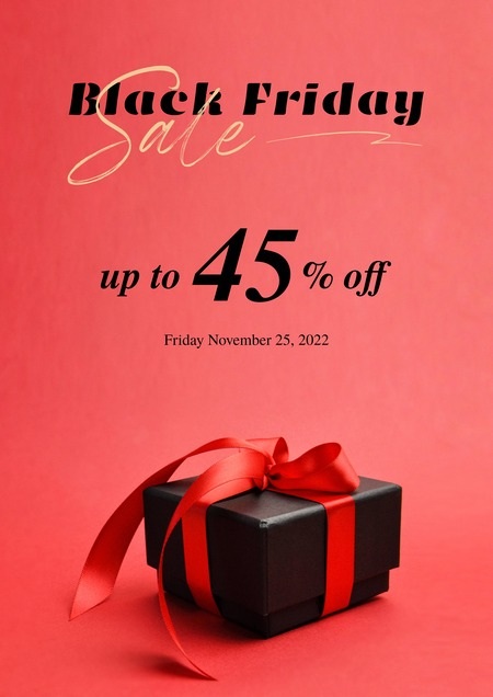 Red Black Friday Sale Promotion Shopping Poster Ad