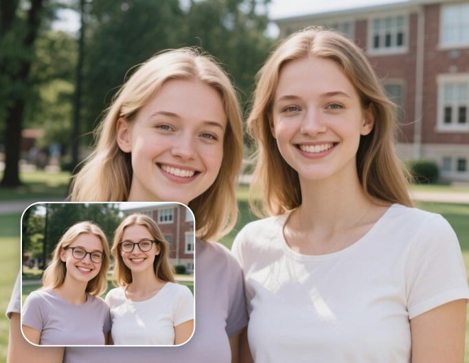 Retirer les lunettes des photos de groupe