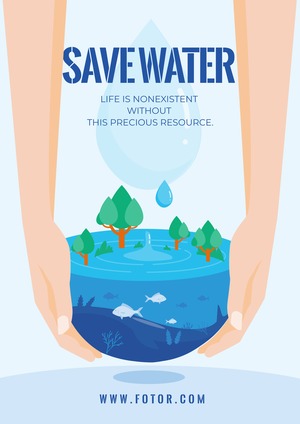 Save Water Poster Design