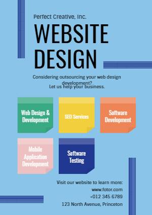 Scientific Website Design Poster Example