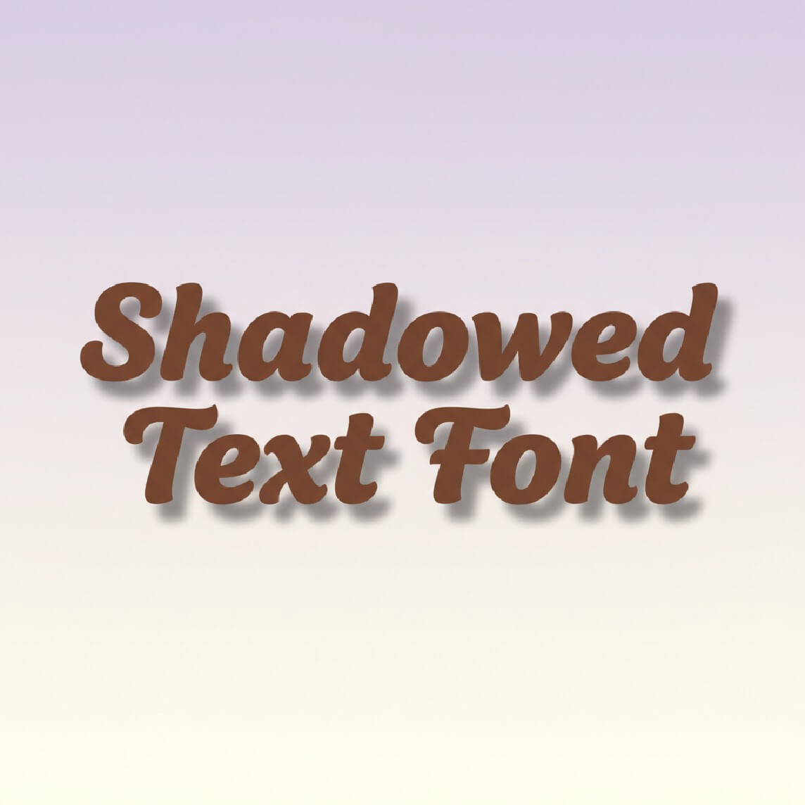 Shadowed Text Logo Font