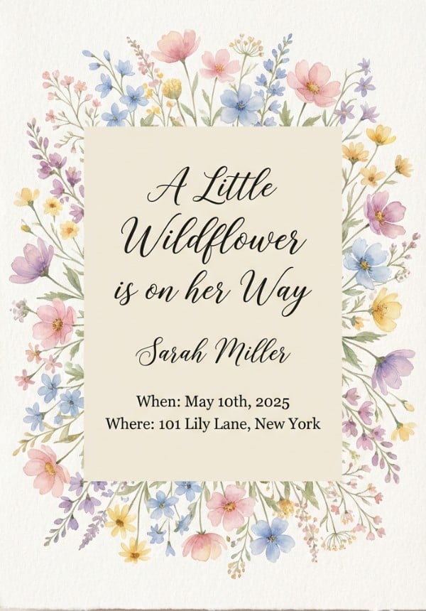 Simple Baby Shower Invite