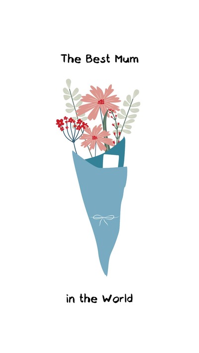 Simple Flower Illustration Mothers Day Instagram Story