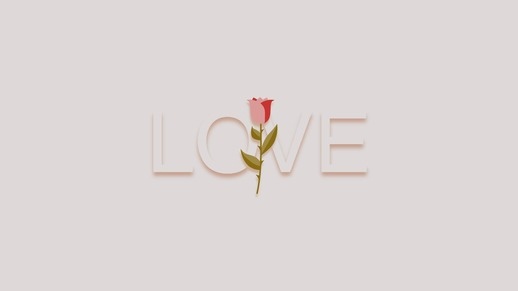 Simple Love Rose Valentines Day Wallpaper