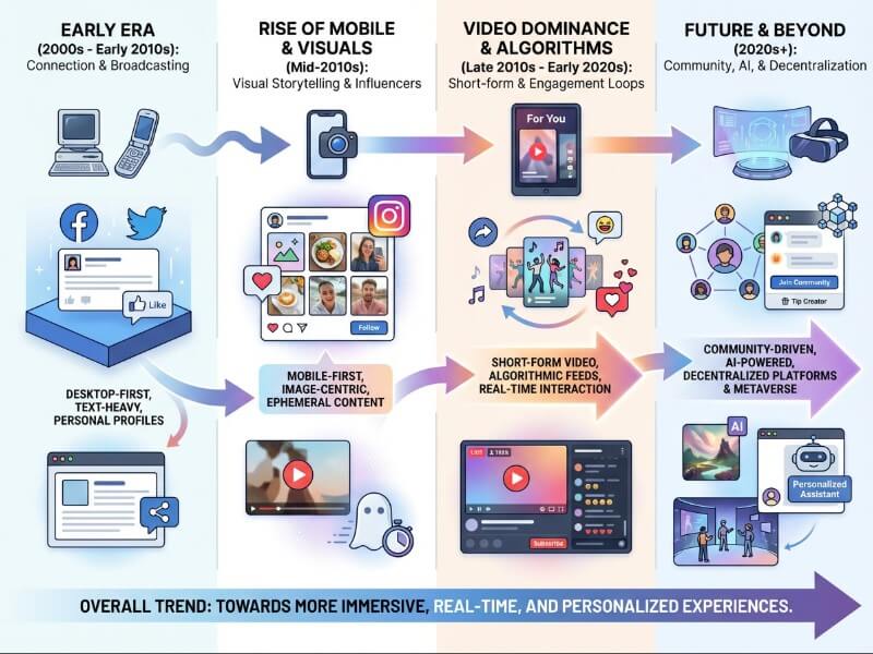 Social Media Trend Changes Chart