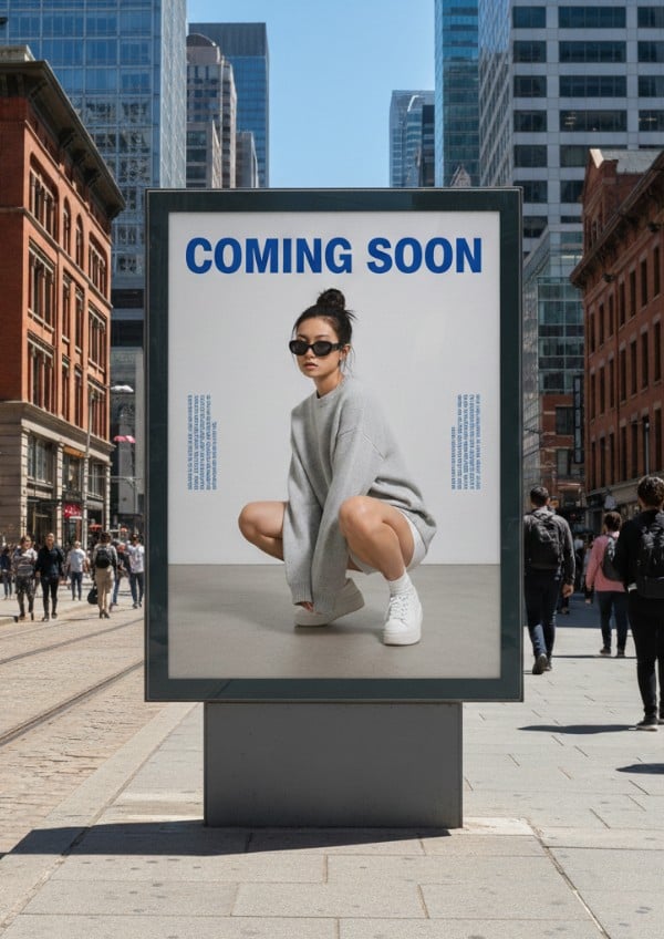 Street Poster Mockup on a Billboard