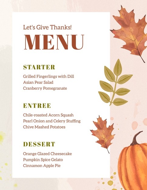 Thanksgiving Dinner Recipe