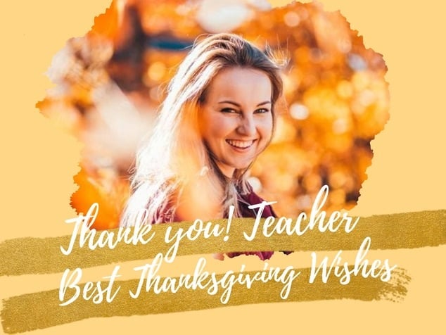 Thanksgiving card for teachers