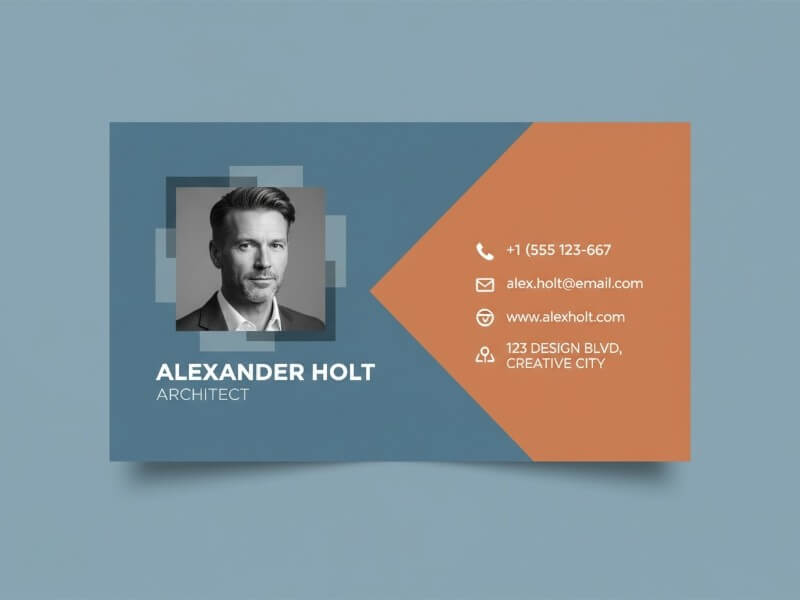 Two tone Block Business Card