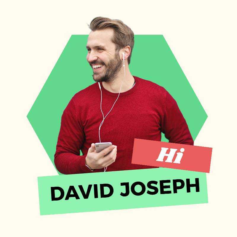 Verde e Vermelho Modelo simples de imagem de perfil moderno