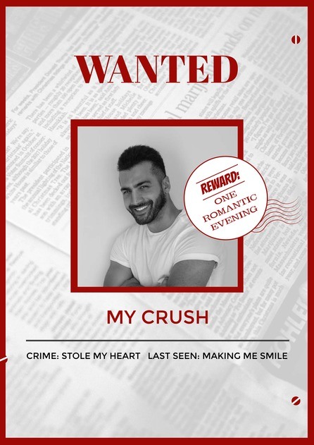 Wanted Poster Valentine Day Poster Template