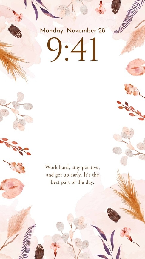 White And Pink Watercolor Botanical Fall Season Phone Decoration Ideas