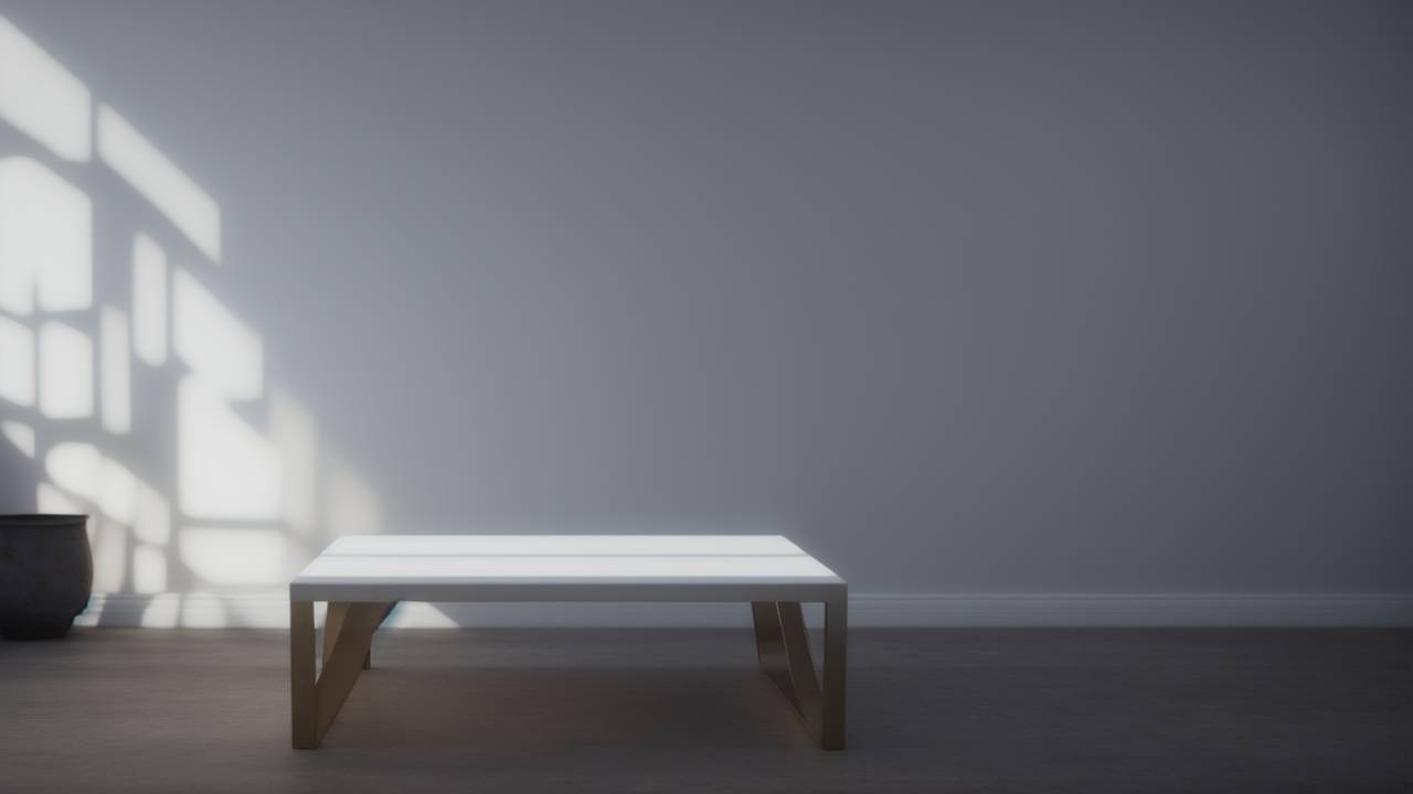 Image d'arrière-plan de salle minimaliste blanche