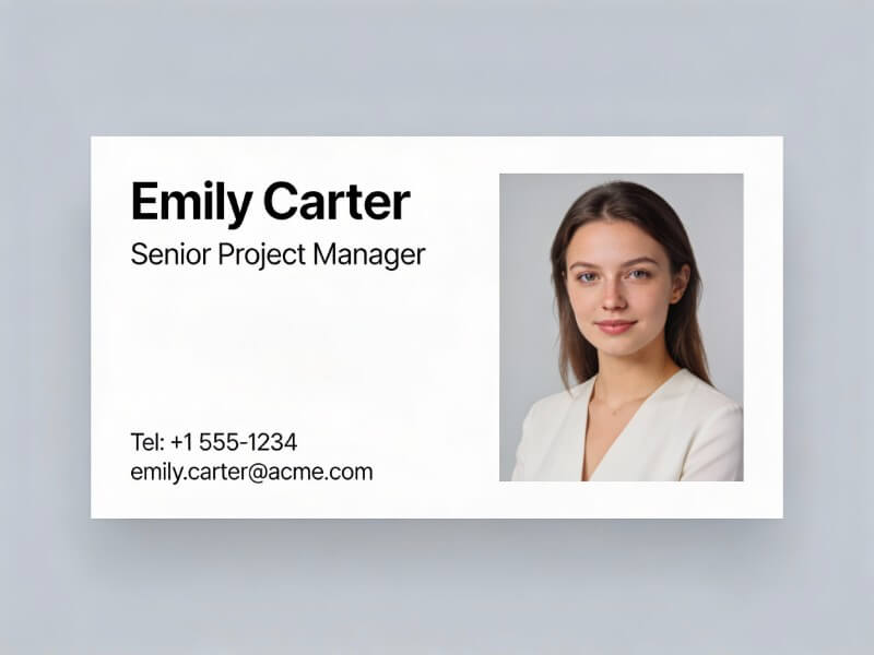 White Professional Business Card
