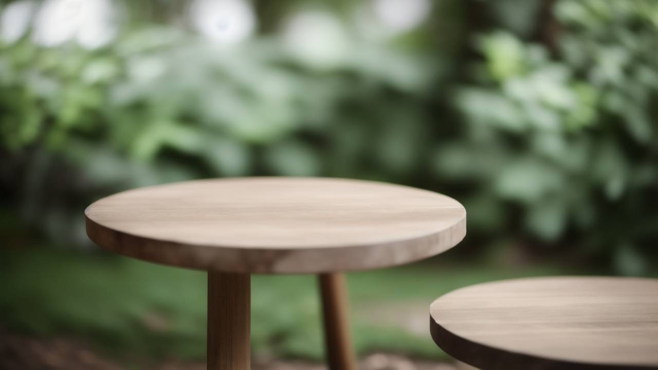 Arrière-plan de table en bois pour la présentation de produits