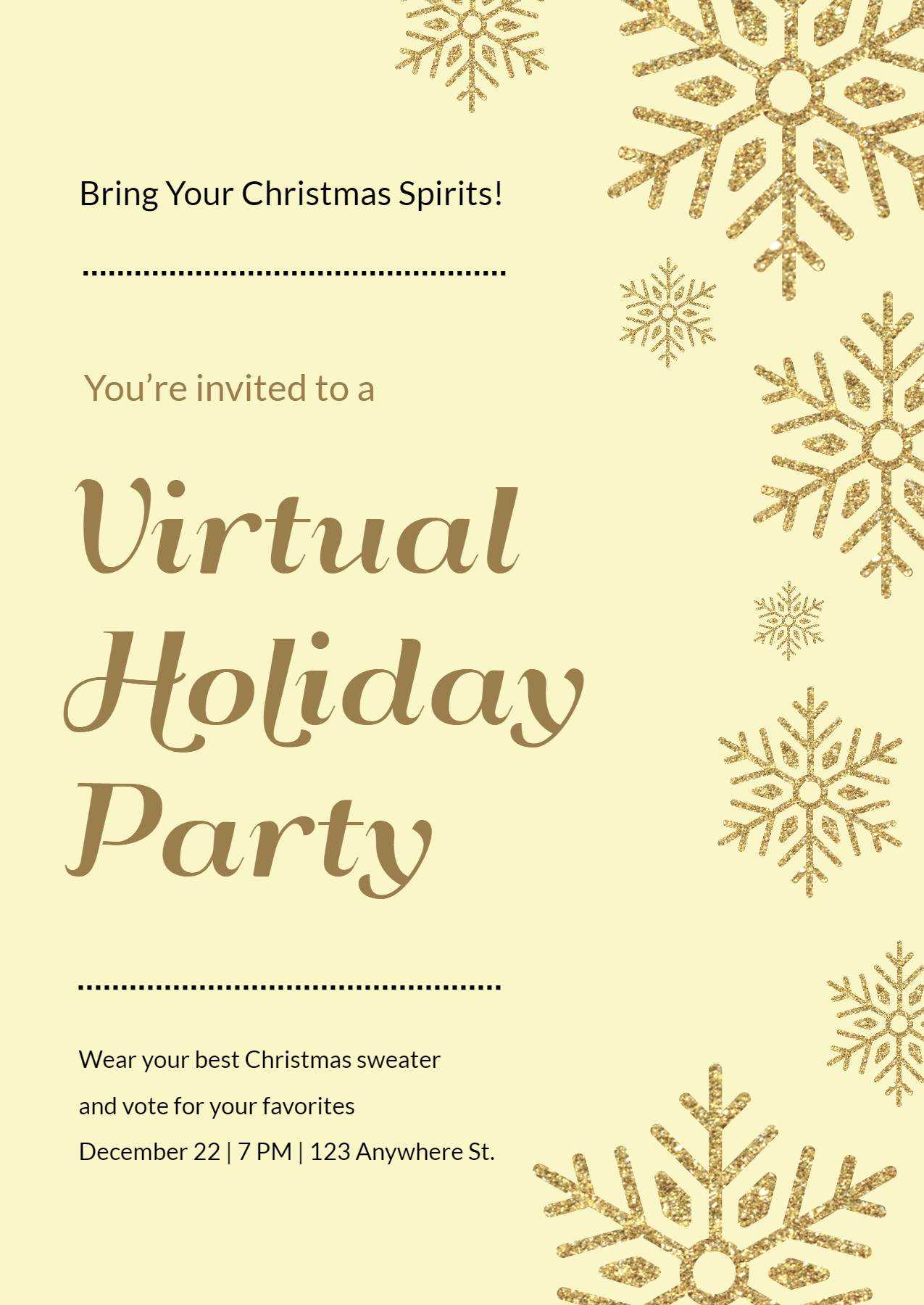 Free customizable virtual invitation templates