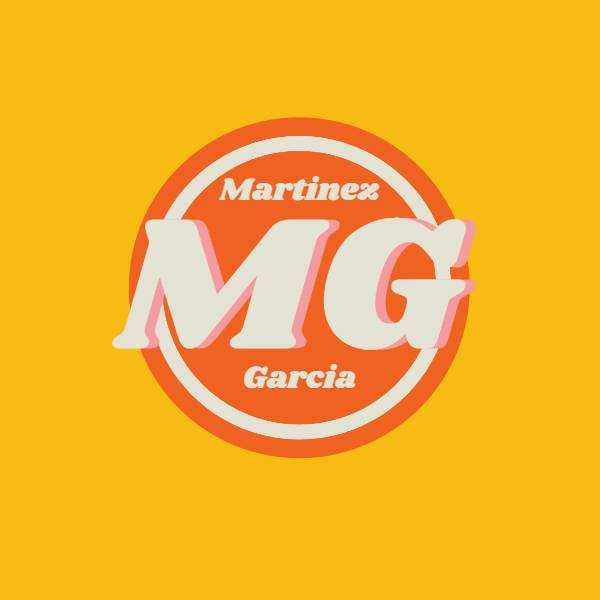 Yellow Initial Letter Circle Text Logo Design