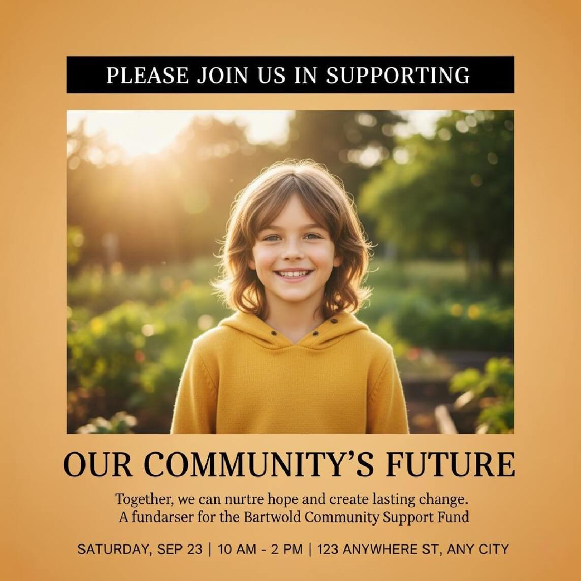 A charity fundraiser event poster template