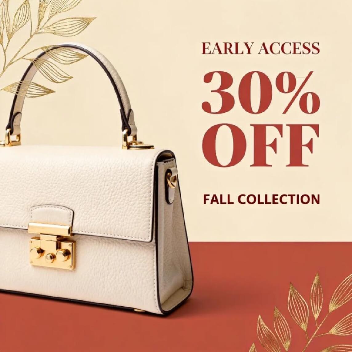 A fashion brand seasonal sale announcement template